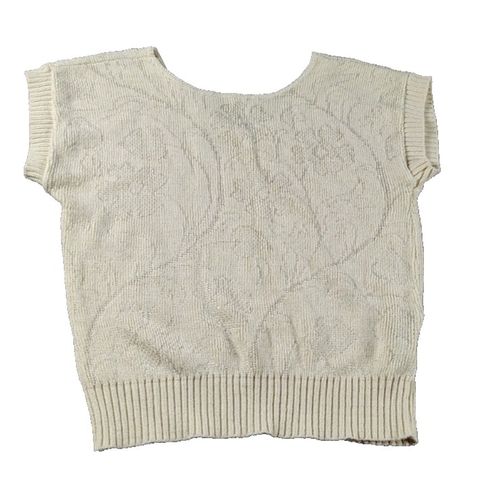 David Brett USA Made Lightweight Sweater Vest Yellow Inlaid Design NO SIZE TAG‎
